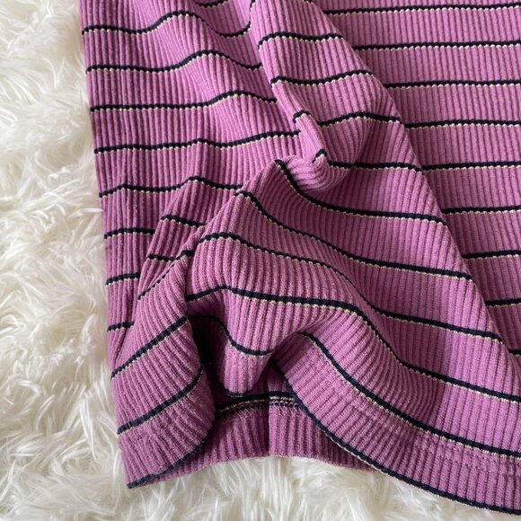 Mouss Purple Border Sleeveless Ribbed Knit Top - Picture 5 of 5